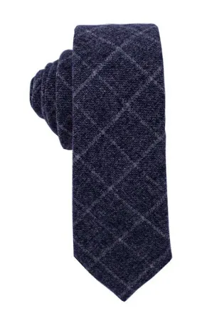Midnight Plaid Wool Tie