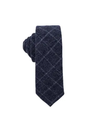 Midnight Plaid Wool Tie