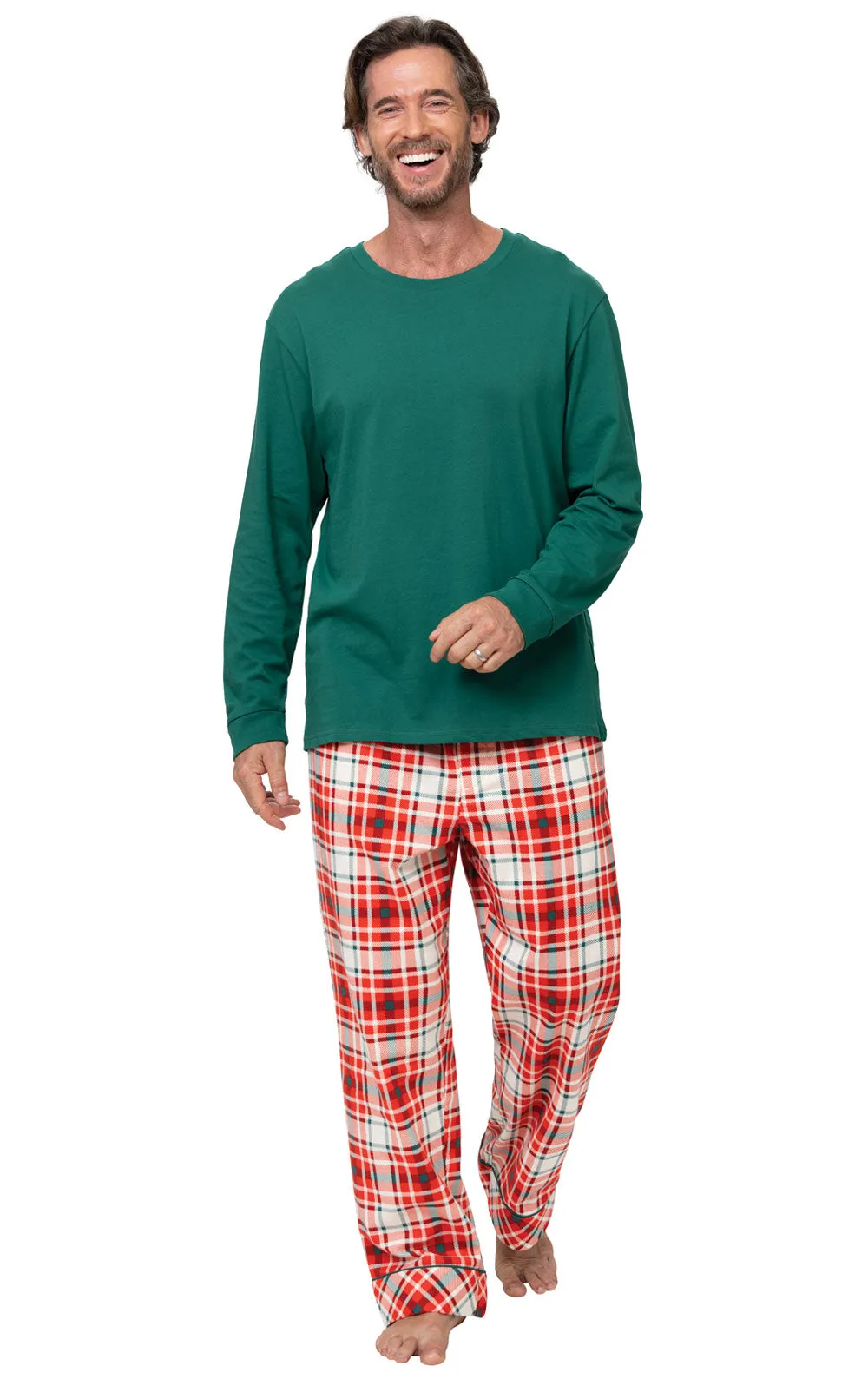 Modern Plaid Matching Pet and Owner Pajamas - Evergreen