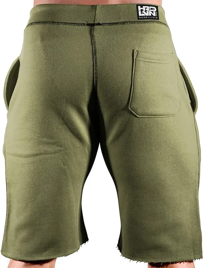 Monsta Clothing Co. Men's Workout Sweat Shorts HRD LVN 000 Classic Gym SweatShorts