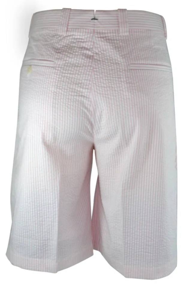 Monterey Cotton Seersucker Shorts - Pink
