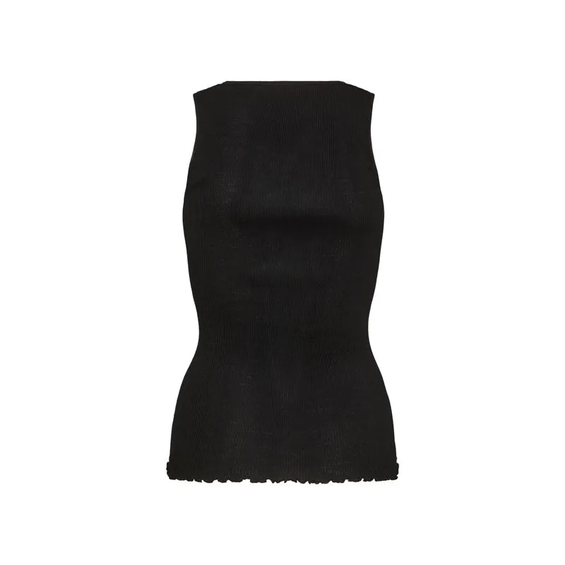 MOS MOSH MMElaine Seamless Silk Tank Top in Black