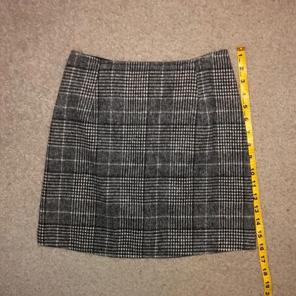 Motel tweed plaid high waisted mini skirt