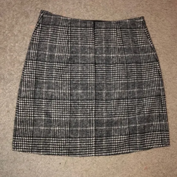 Motel tweed plaid high waisted mini skirt