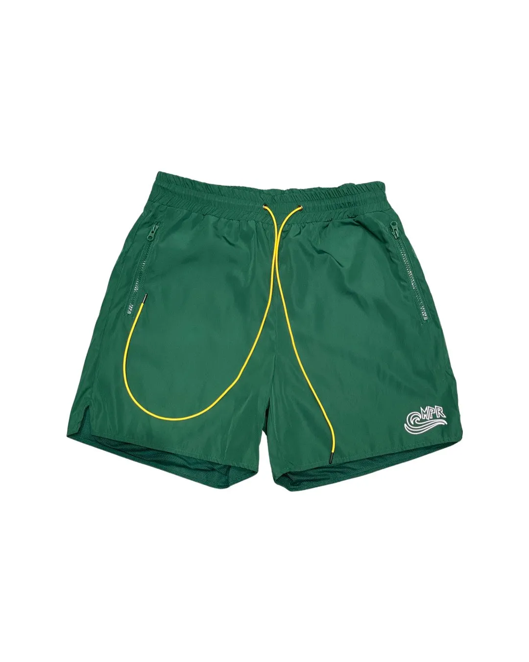 MPR CLOTHING 3M GREEN LONG DRAWSTRING SHORTS