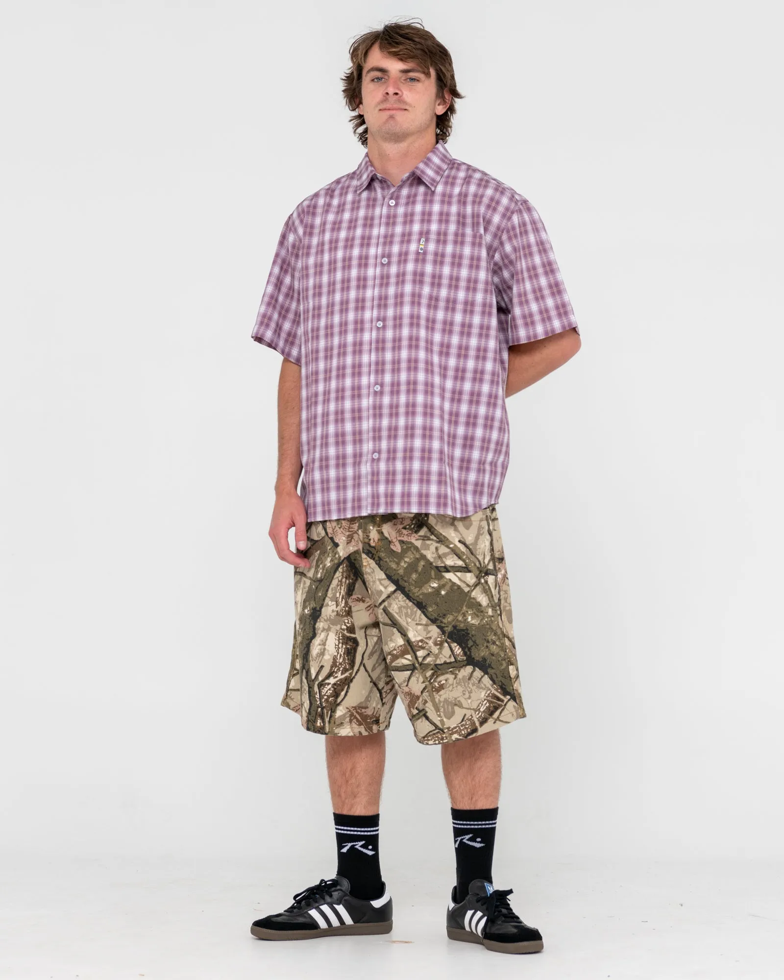 Mucho Gusto Oversized Boxy Fit Check Shirt