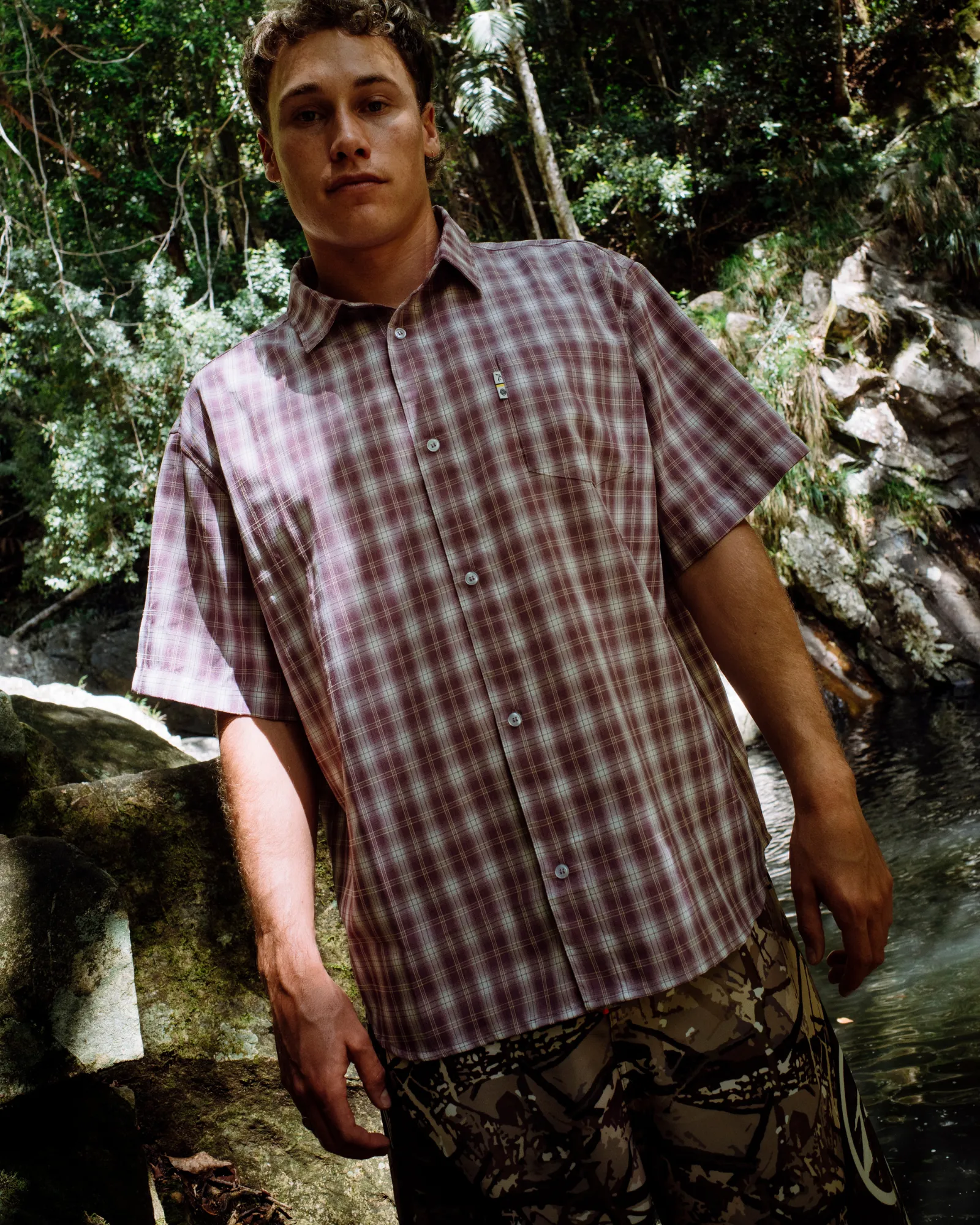Mucho Gusto Oversized Boxy Fit Check Shirt