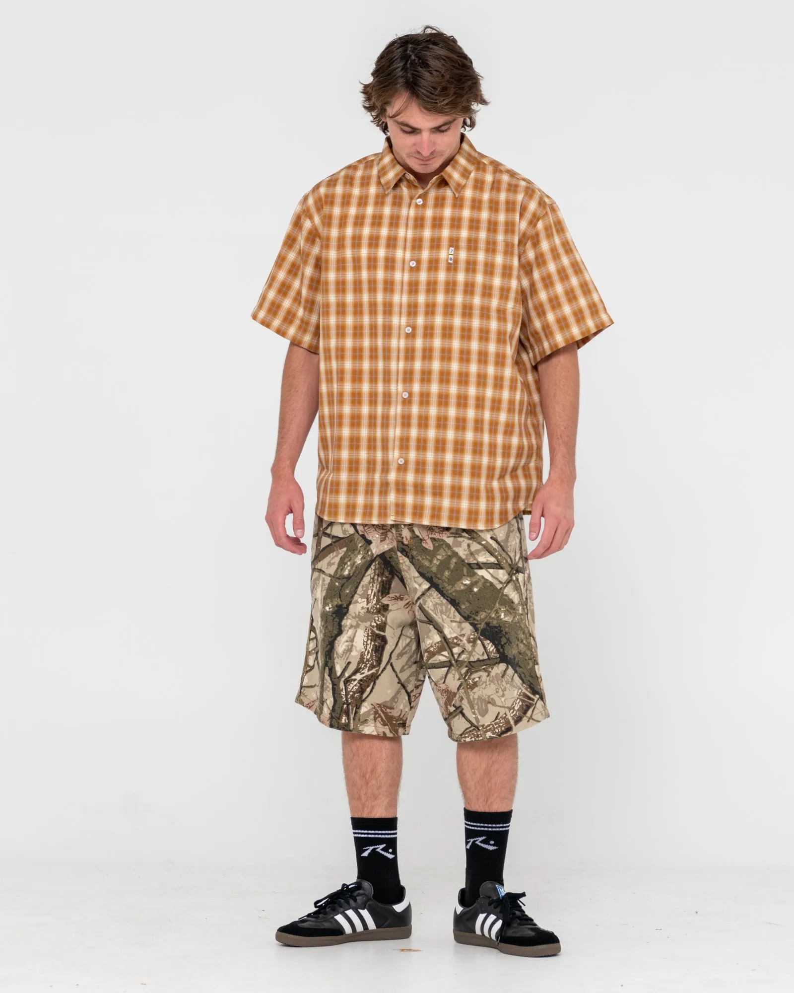 Mucho Gusto Oversized Boxy Fit Check Shirt