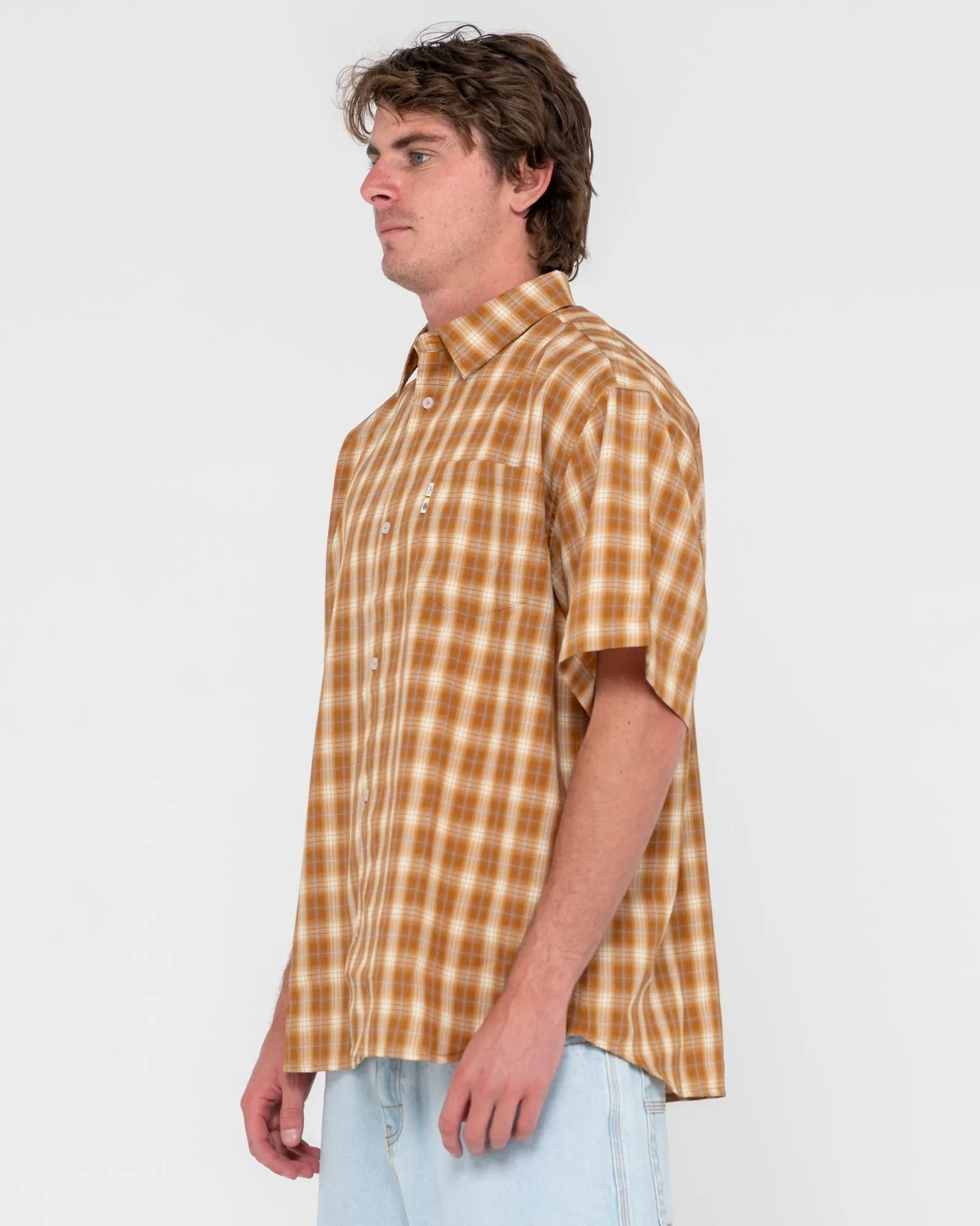 Mucho Gusto Oversized Boxy Fit Check Shirt