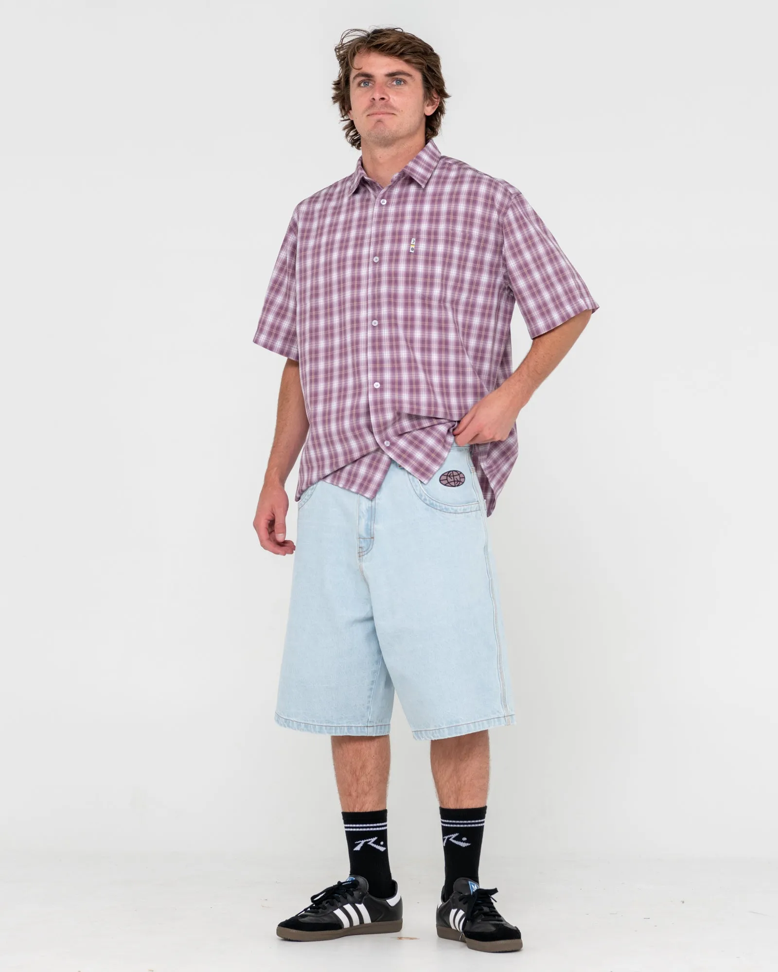 Mucho Gusto Oversized Boxy Fit Check Shirt