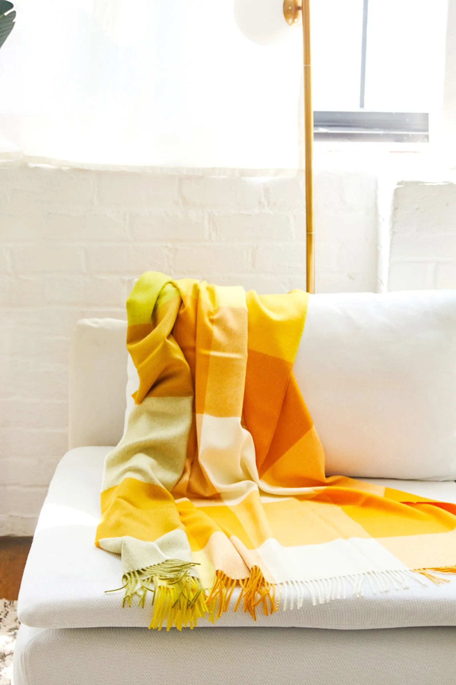 Multi Plaid Throw Blanket