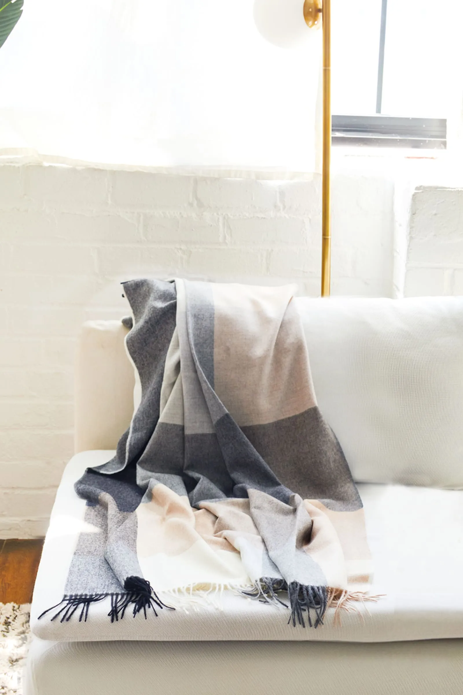 Multi Plaid Throw Blanket