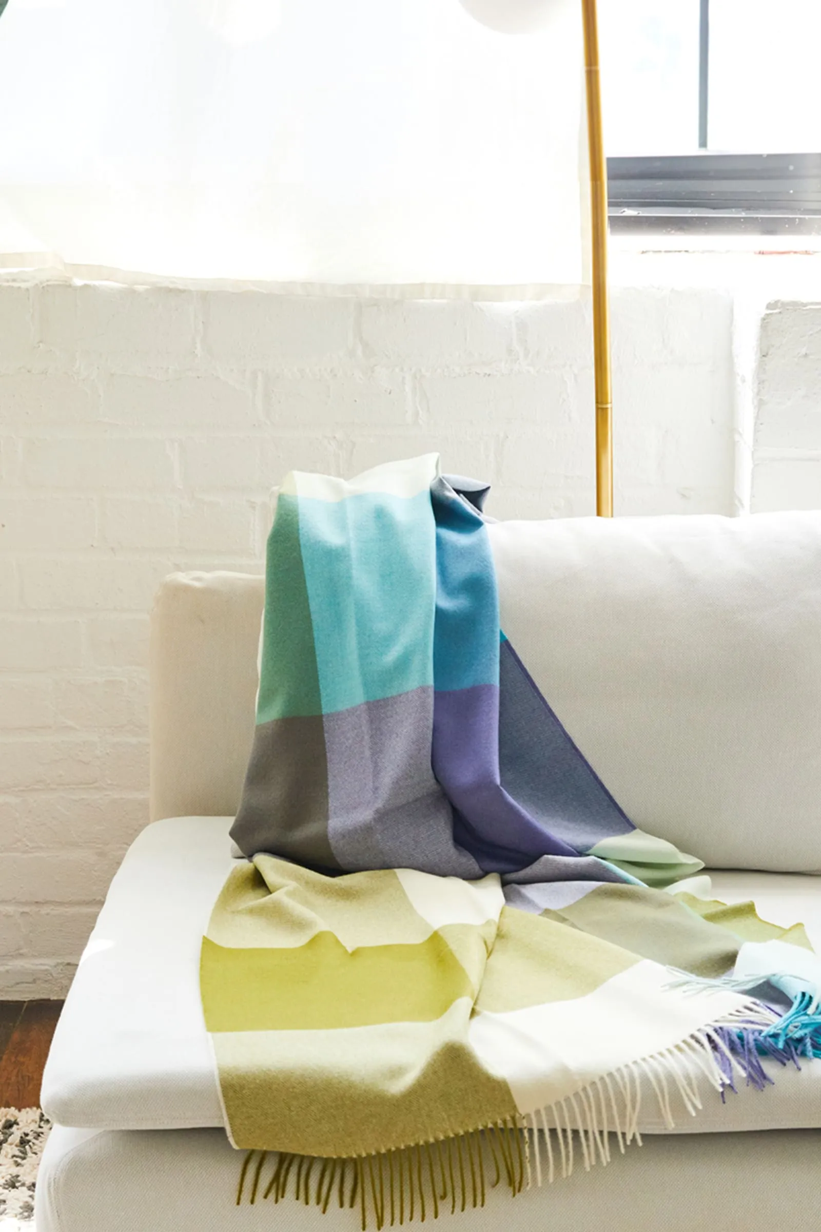 Multi Plaid Throw Blanket