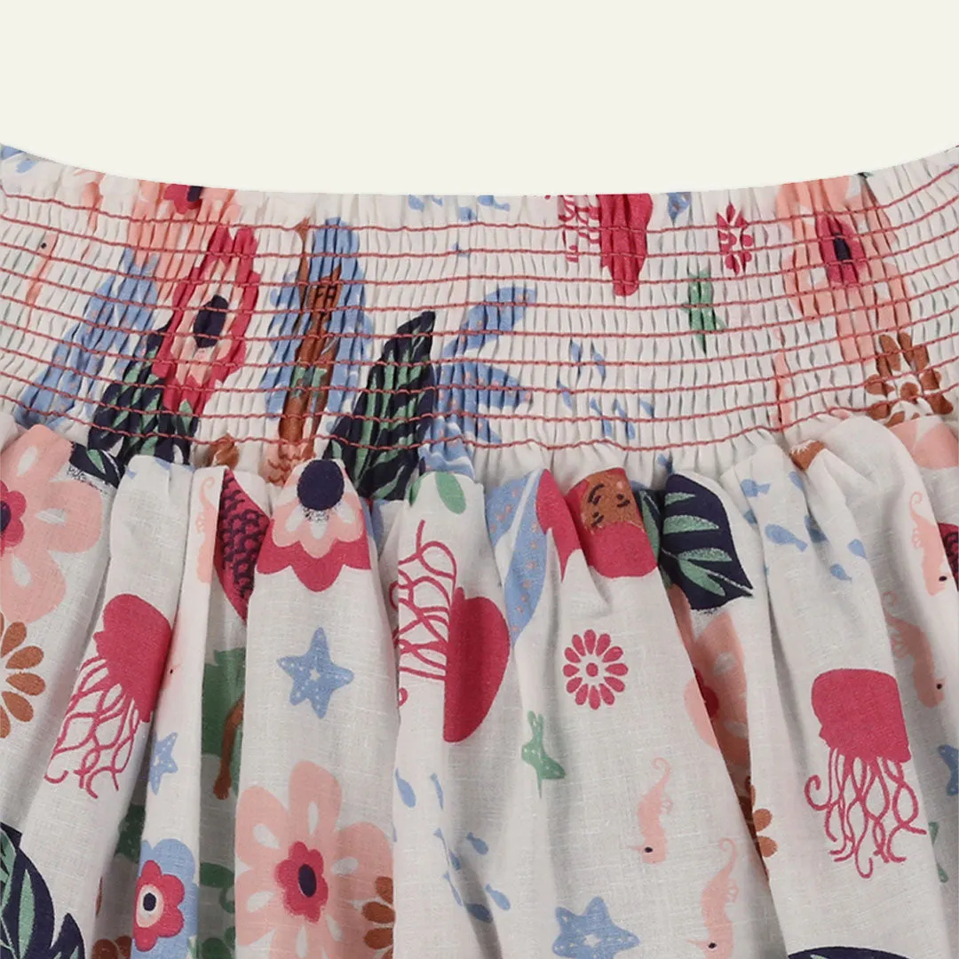 Multicoloured Mermaid Print Skirt