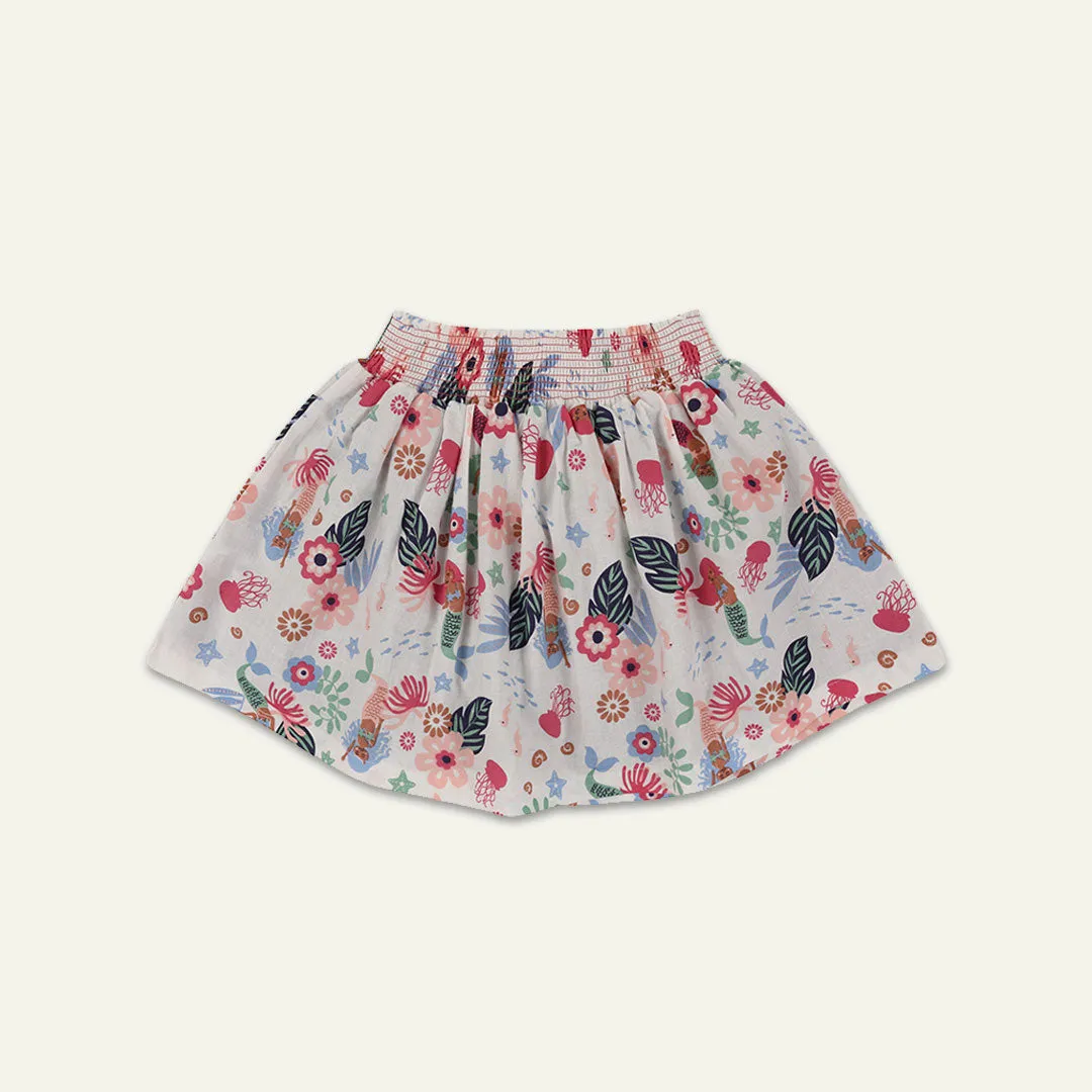 Multicoloured Mermaid Print Skirt