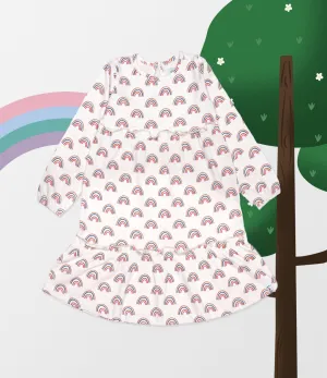 Multicoloured Rainbow Print Dress
