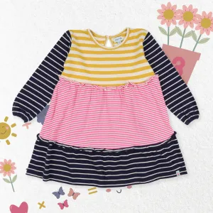 Multicoloured Stripe Print Dress