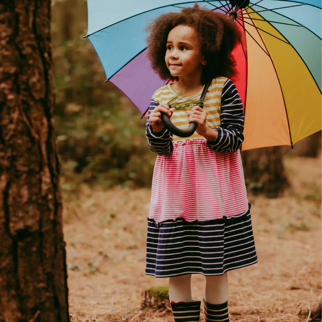 Multicoloured Stripe Print Dress