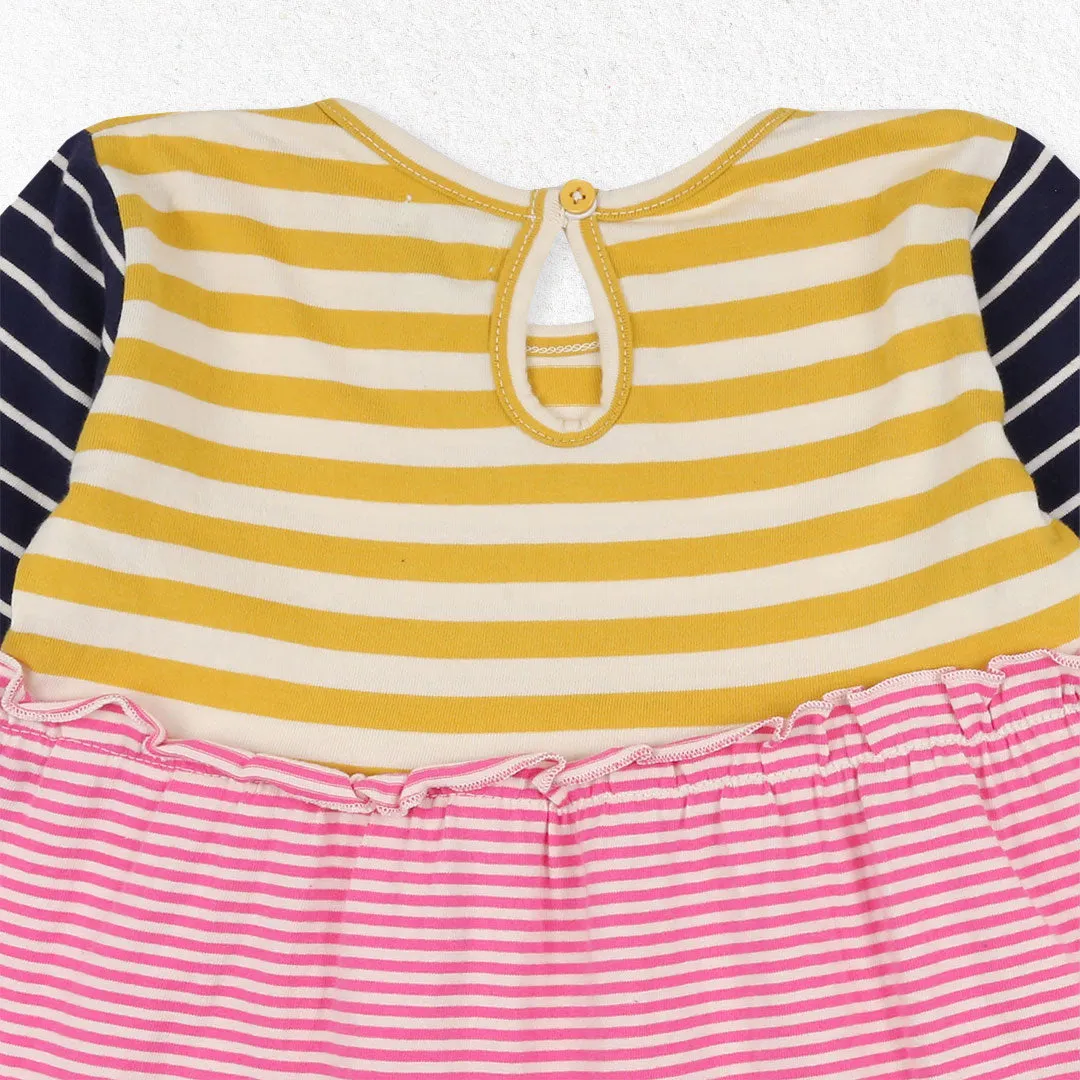 Multicoloured Stripe Print Dress