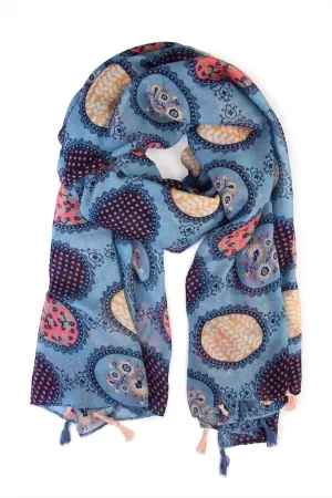 MULTIPRINTED OBLONG SCARF