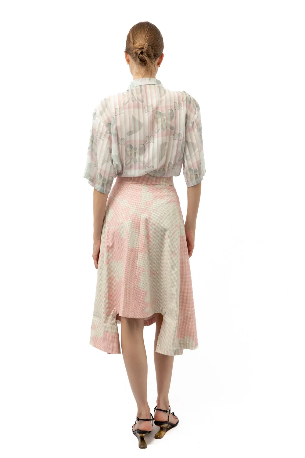 Musical Plaid Printed Resort Short Sleeve Shirt