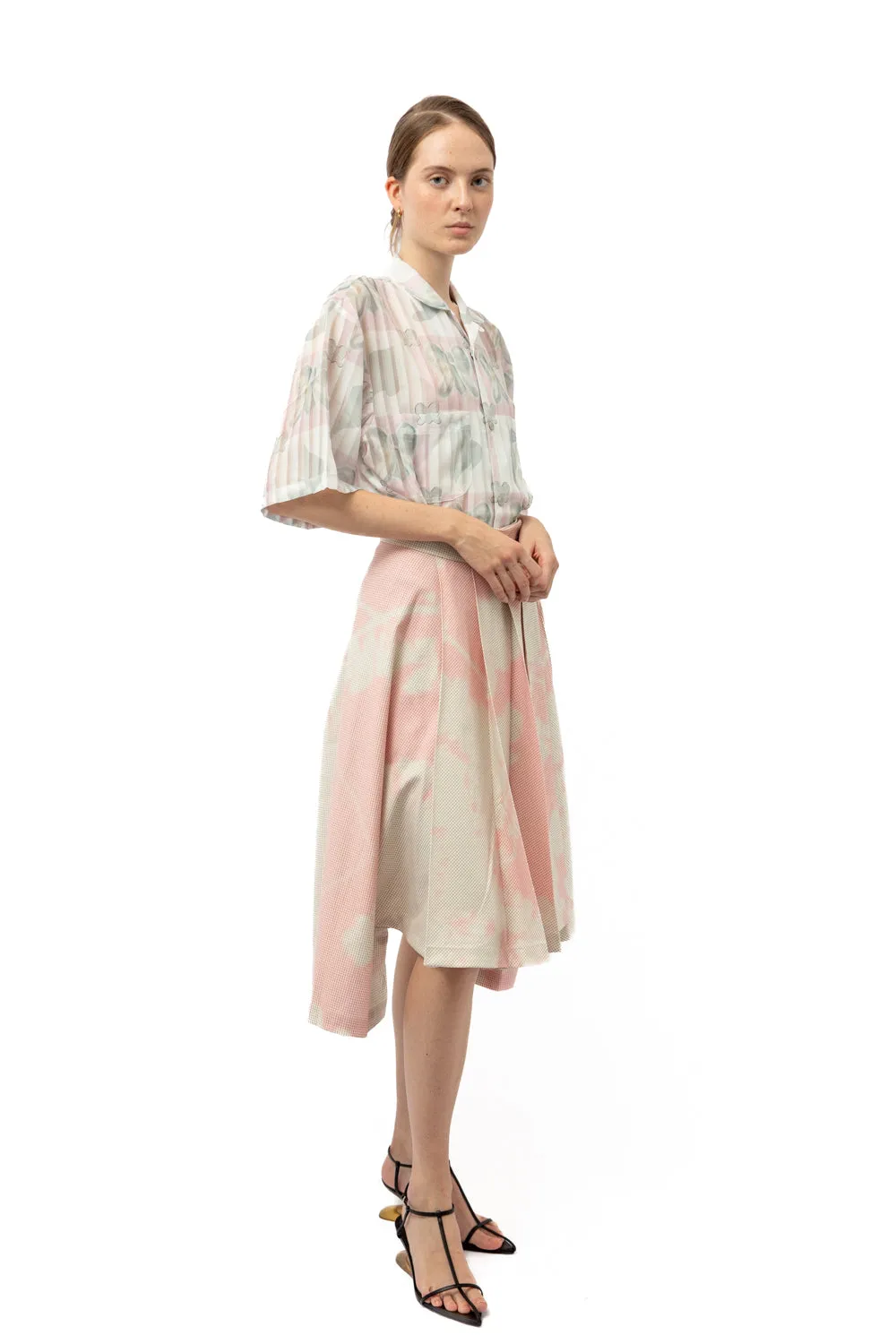 Musical Plaid Printed Resort Short Sleeve Shirt