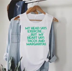 My Head Says Exercise Workout Tank | Womens Yoga Tank