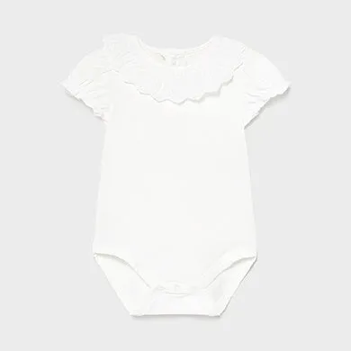 Natural Ruffled Onesie