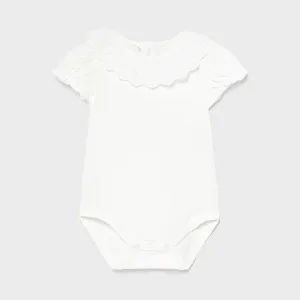 Natural Ruffled Onesie