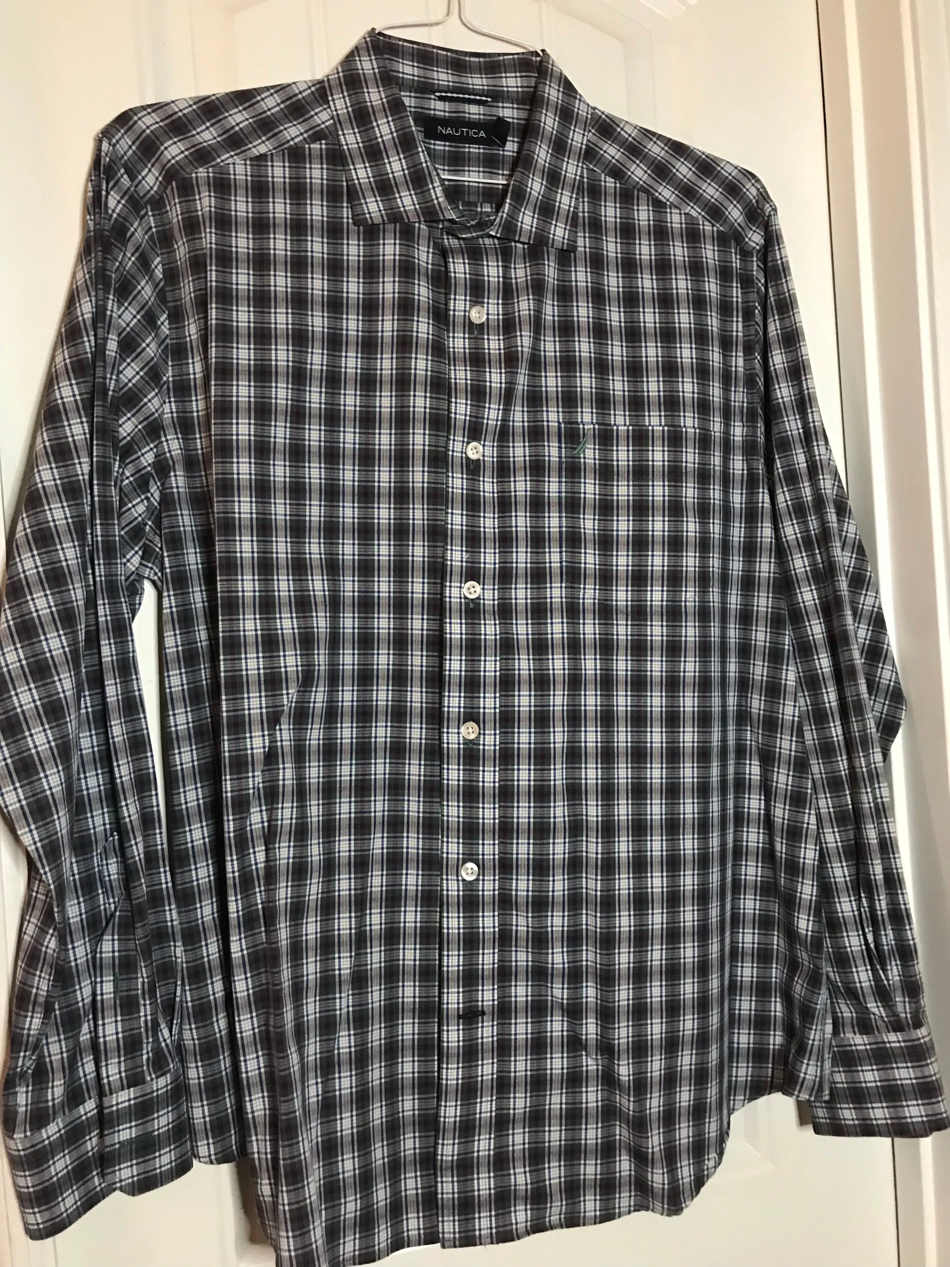 Nautica Plaid Long Sleeve- Large