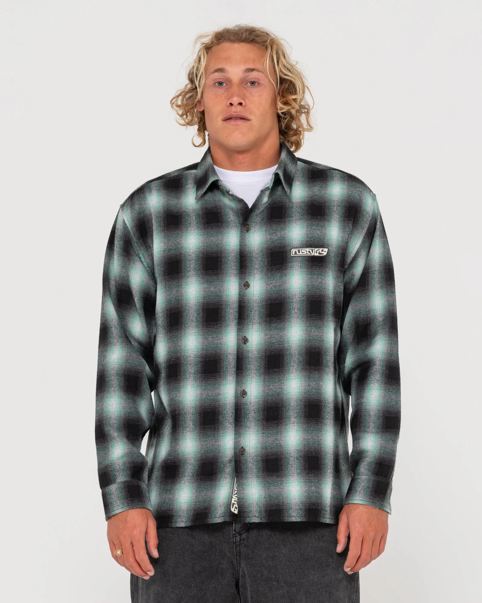 Neon Dreams Relaxed Fit Plaid Shirt