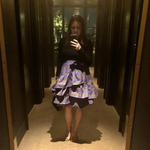 new anthropologie Maeve Tiered Ruffled Mini Skirt
