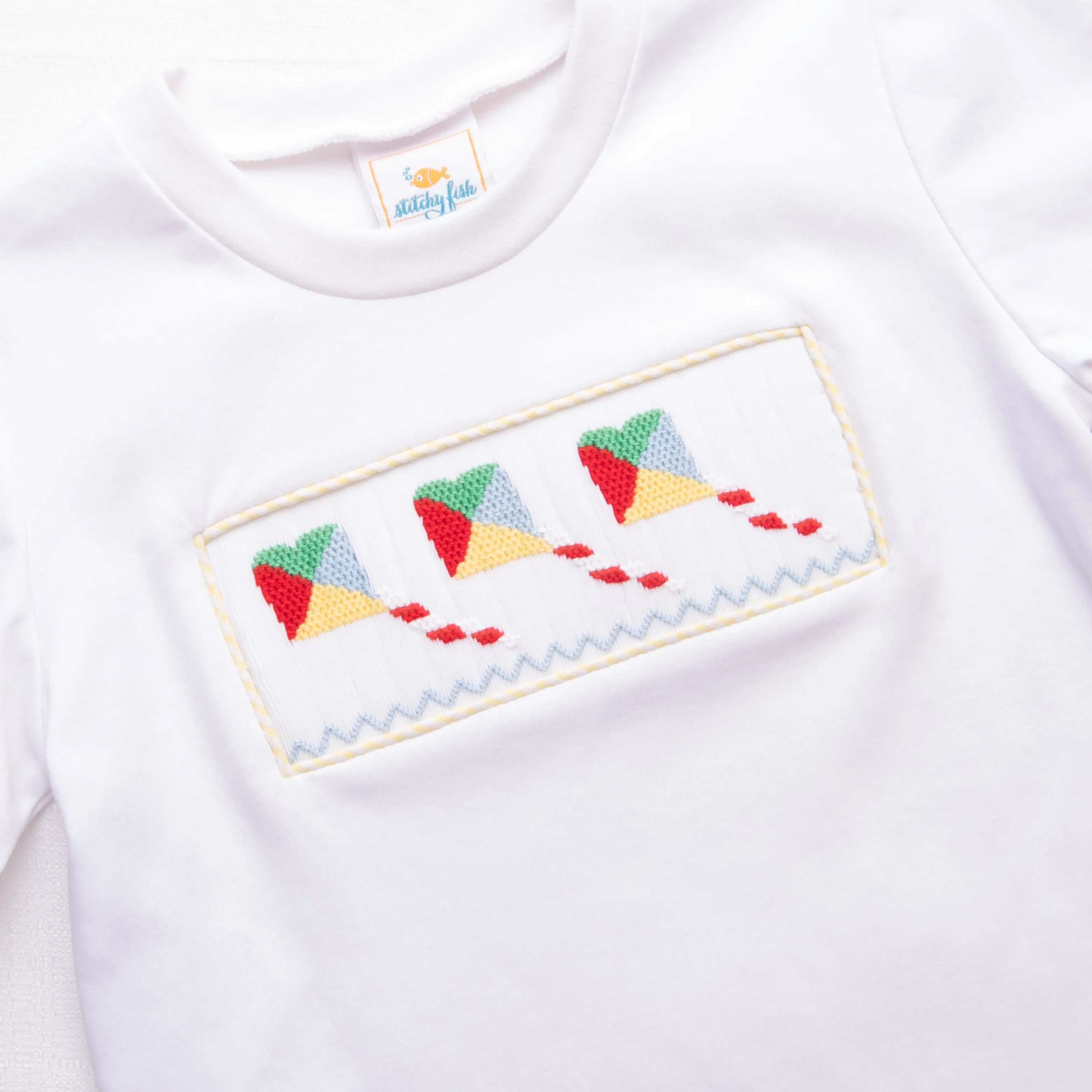 New Heights Smocked Short Set, Yellow Seersucker
