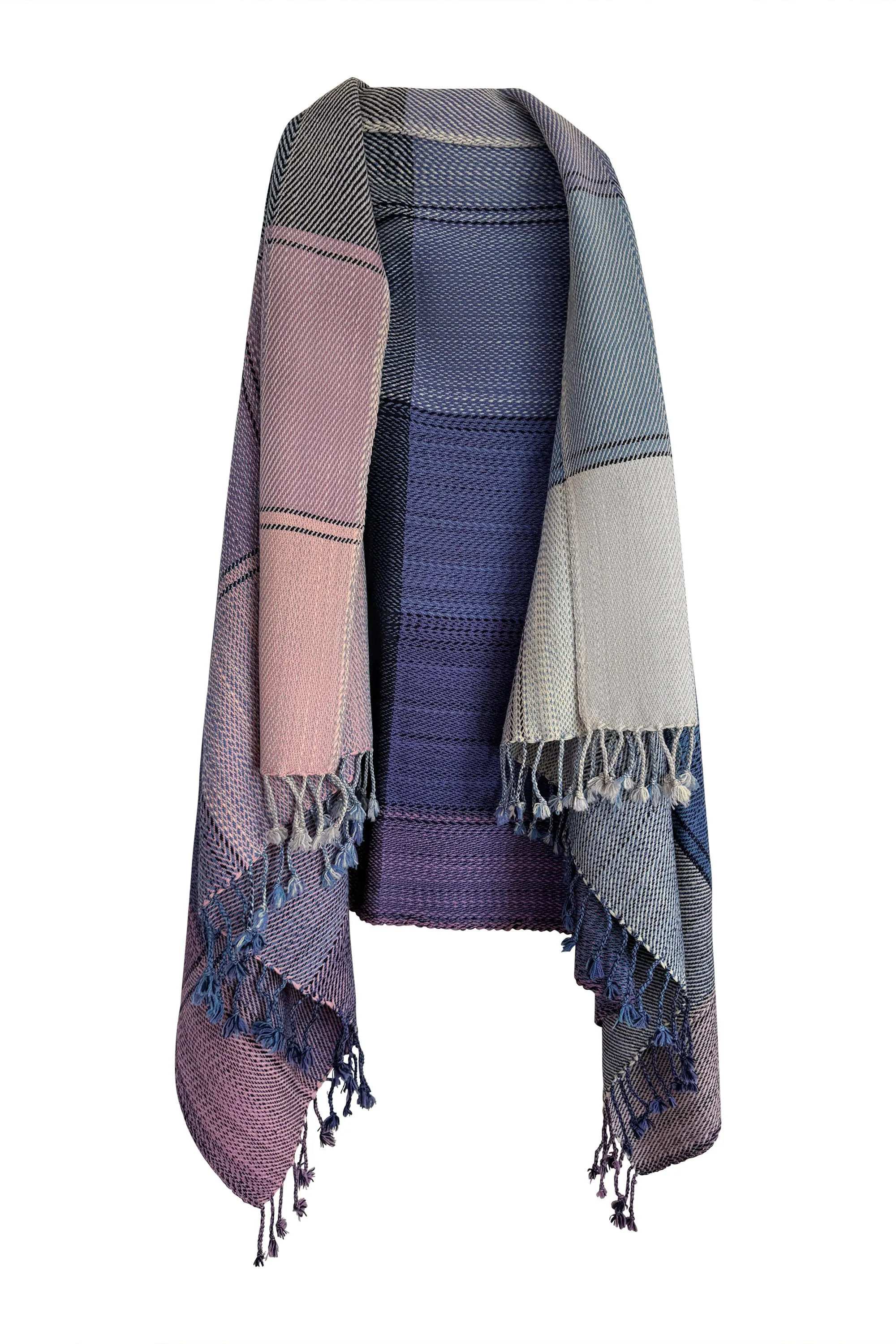 NEW! PLAID Wool Cape Serenity