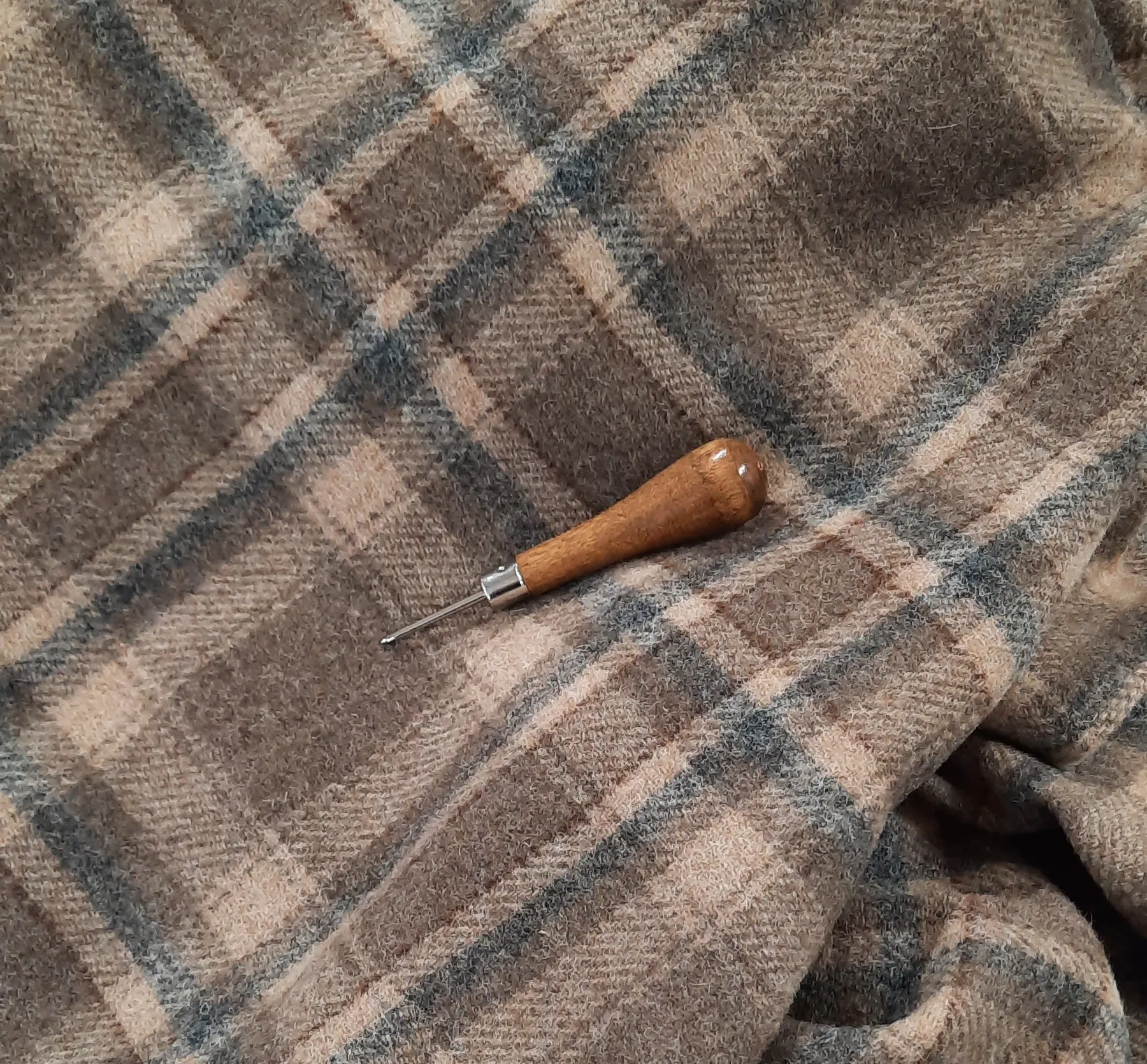 New! Textured Wool Fabric "Live Oak"