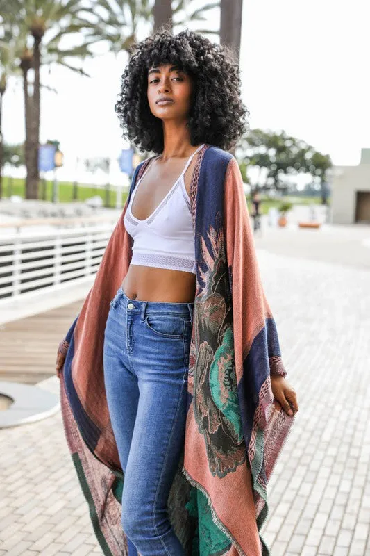 NIGHTBIRD PRINTED KIMONO