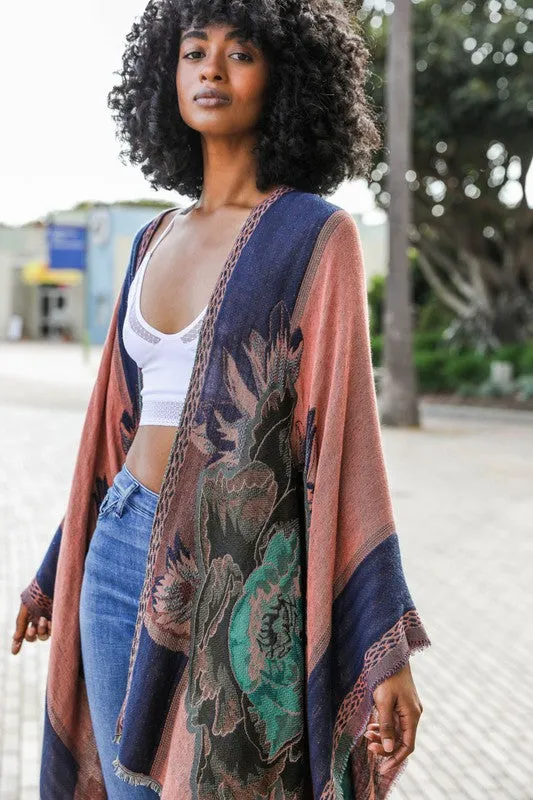 NIGHTBIRD PRINTED KIMONO