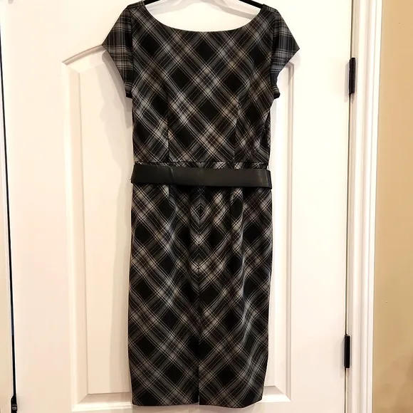 Nine West Gray Plaid Dress size 10