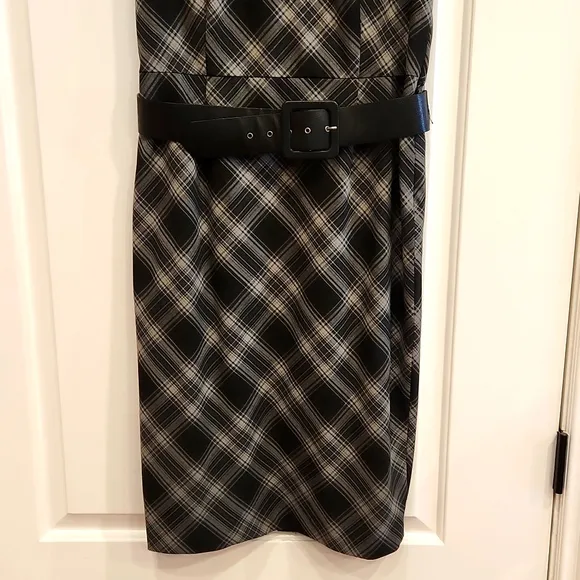 Nine West Gray Plaid Dress size 10