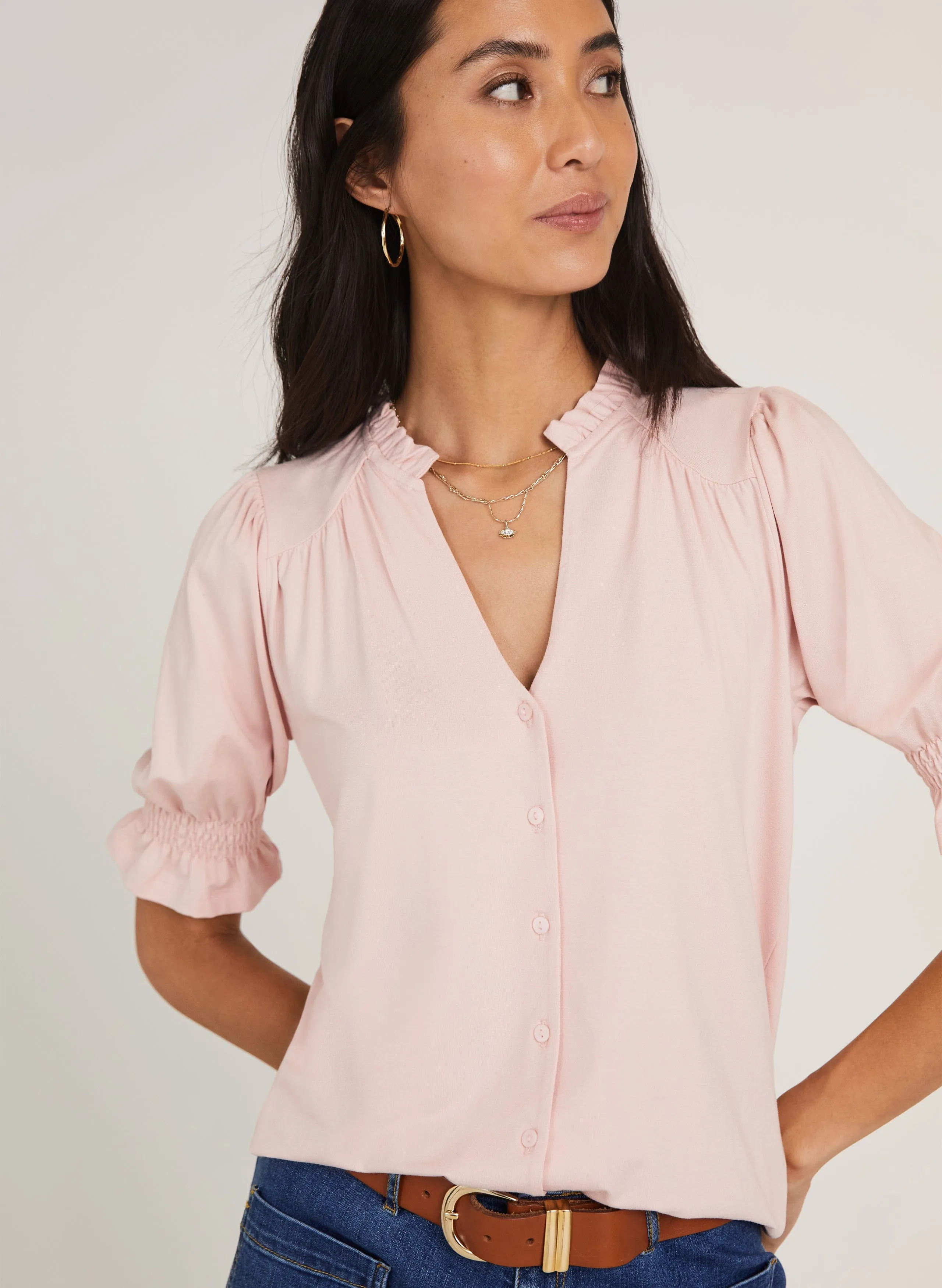 Noa LENZING™ ECOVERO™ Blouse | Powder Pink