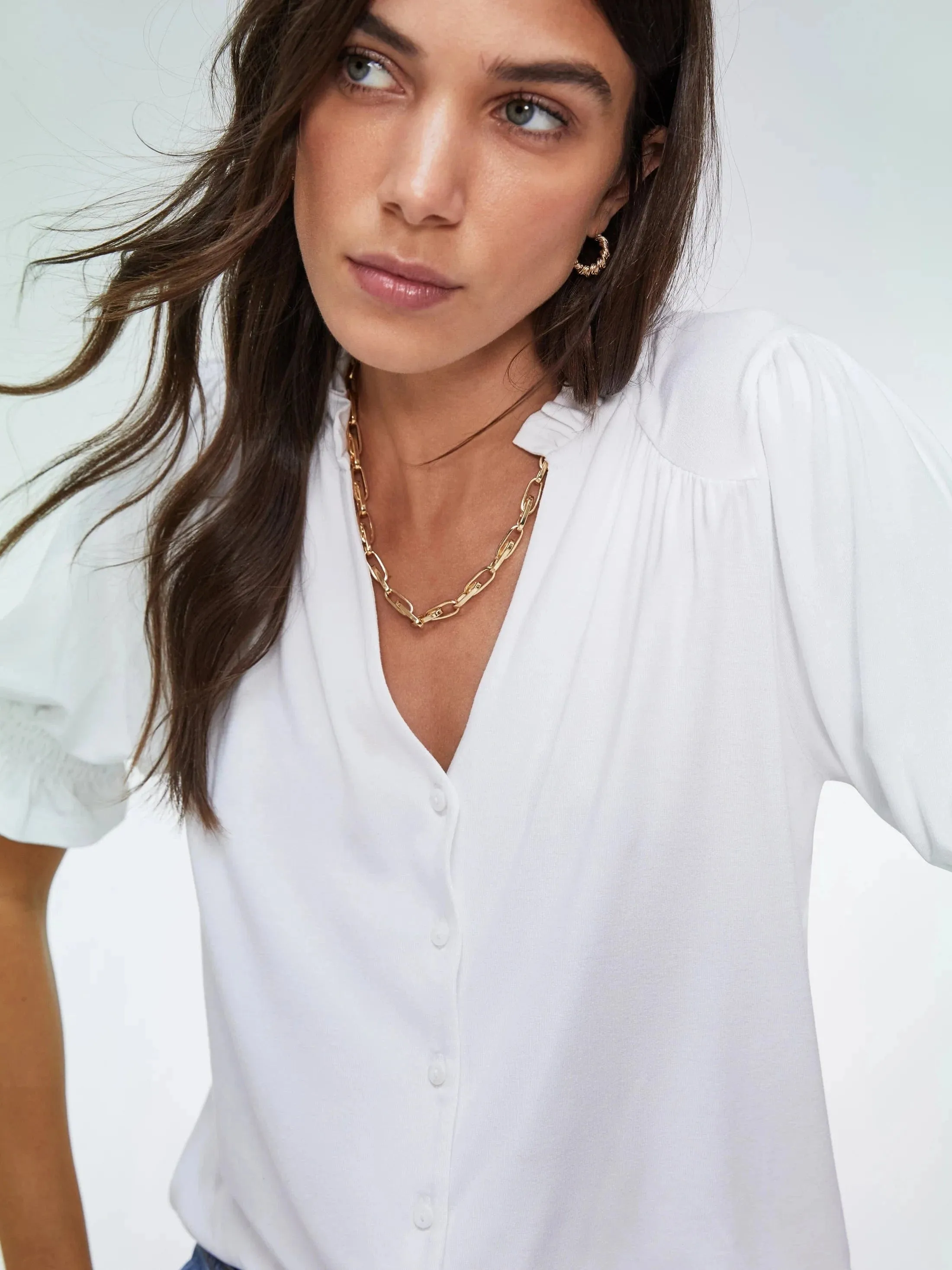 Noa LENZING™ ECOVERO™ Blouse | Pure White