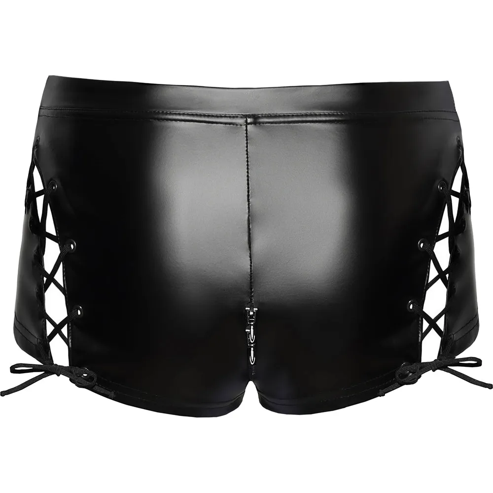 Noir Handmade Powerwetlook Laced Shorts