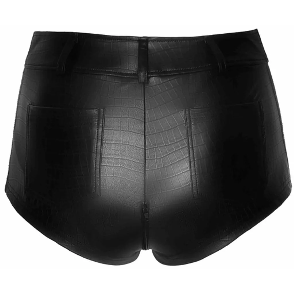 Noir Handmade Wild Crocodile Wetlook Shorts