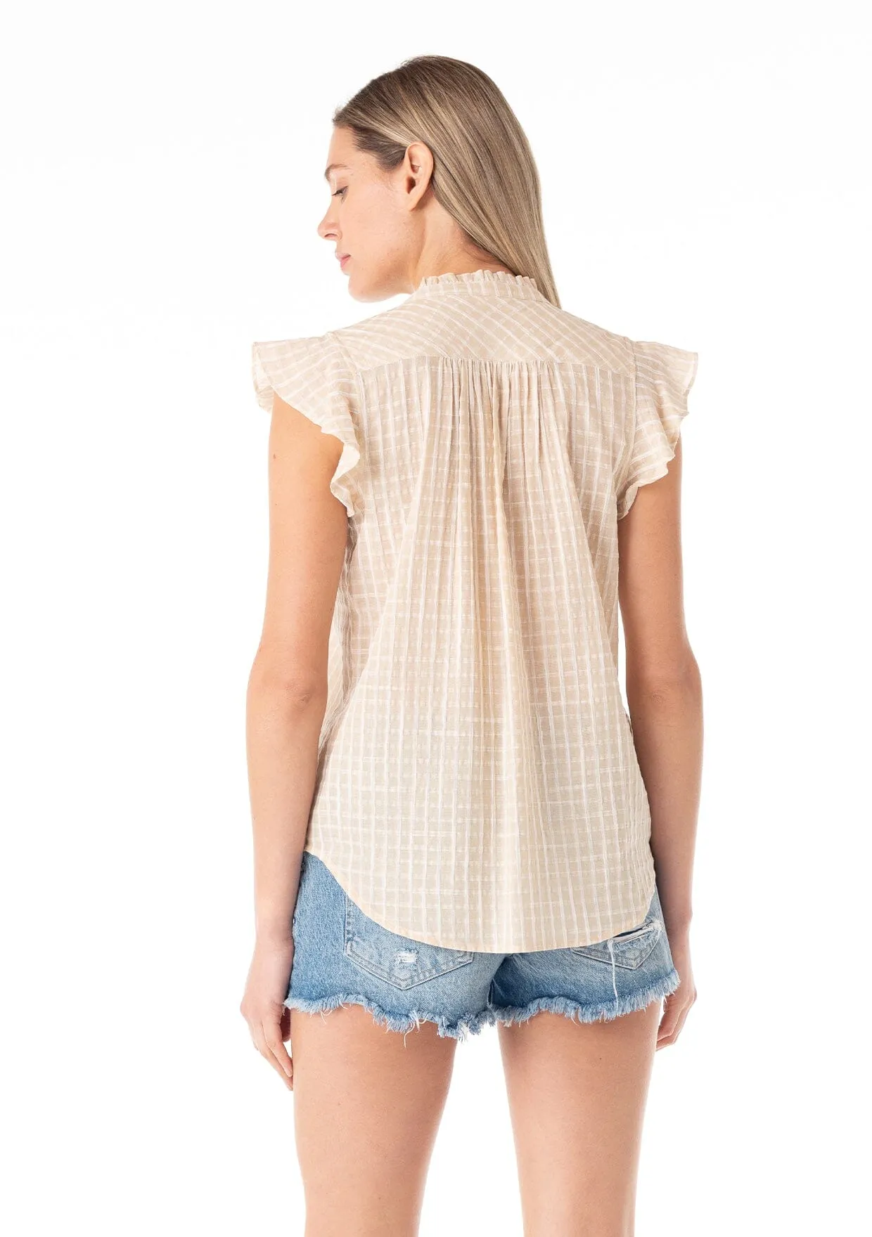 Noor Flutter Sleeve Top