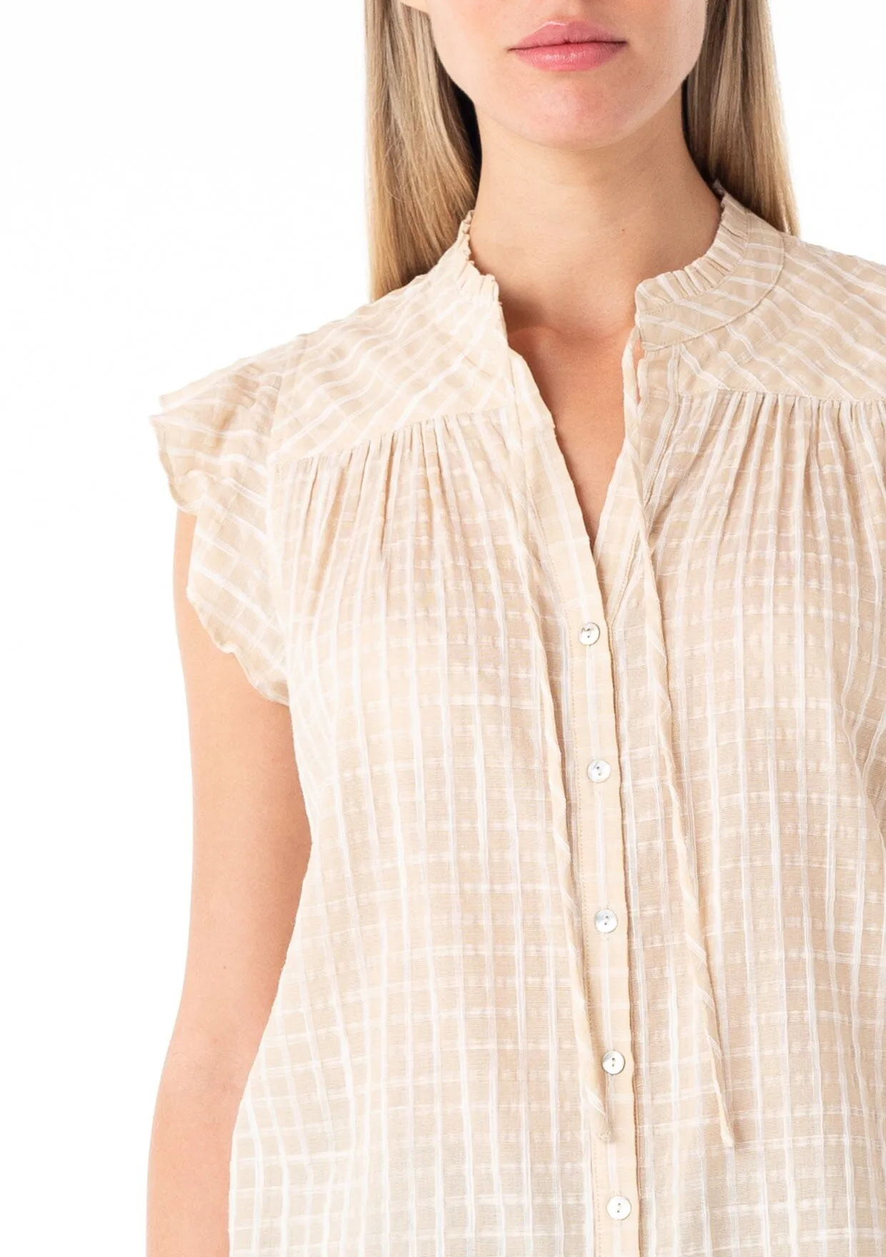 Noor Flutter Sleeve Top