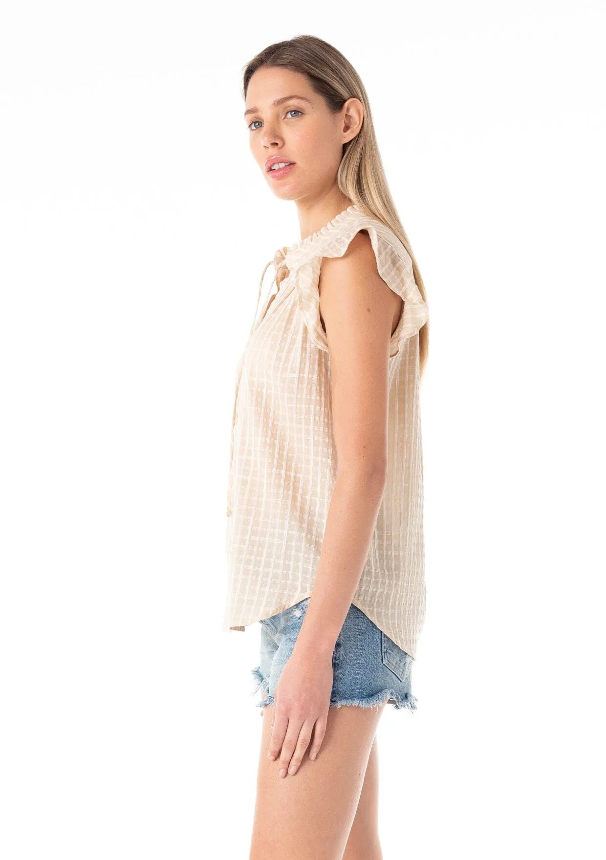 Noor Flutter Sleeve Top
