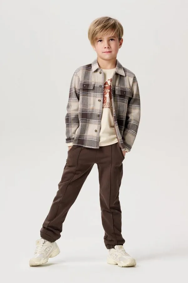 Noppies Boys Long Sleeve Plaid Harlow Shirt - Fog