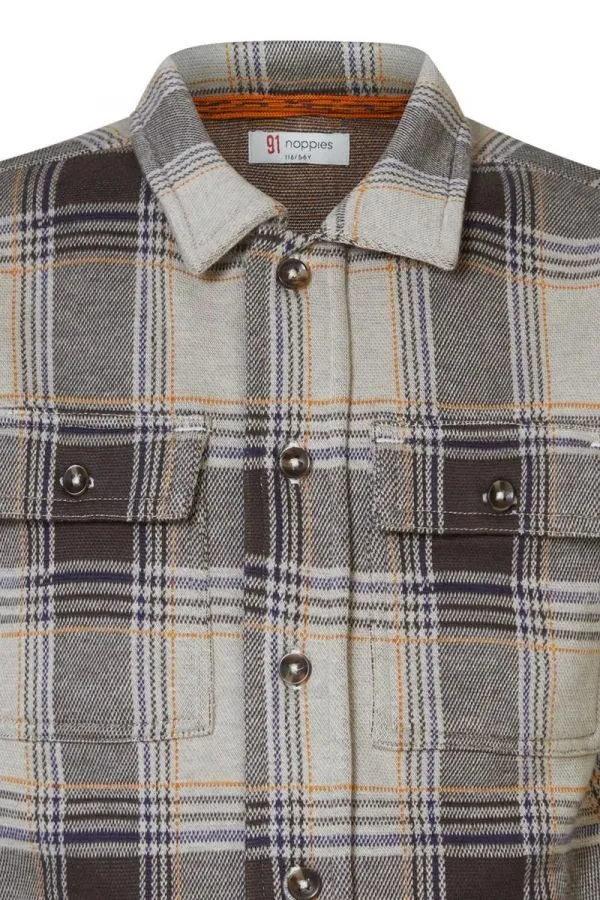 Noppies Boys Long Sleeve Plaid Harlow Shirt - Fog