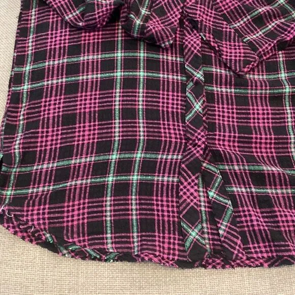 NWT Free People Intimately Plaid About You FlannelSleep long sleeve shirt XS