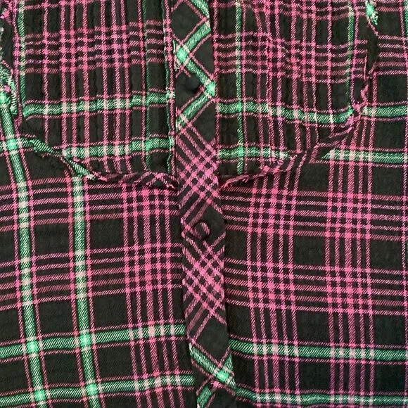 NWT Free People Intimately Plaid About You FlannelSleep long sleeve shirt XS